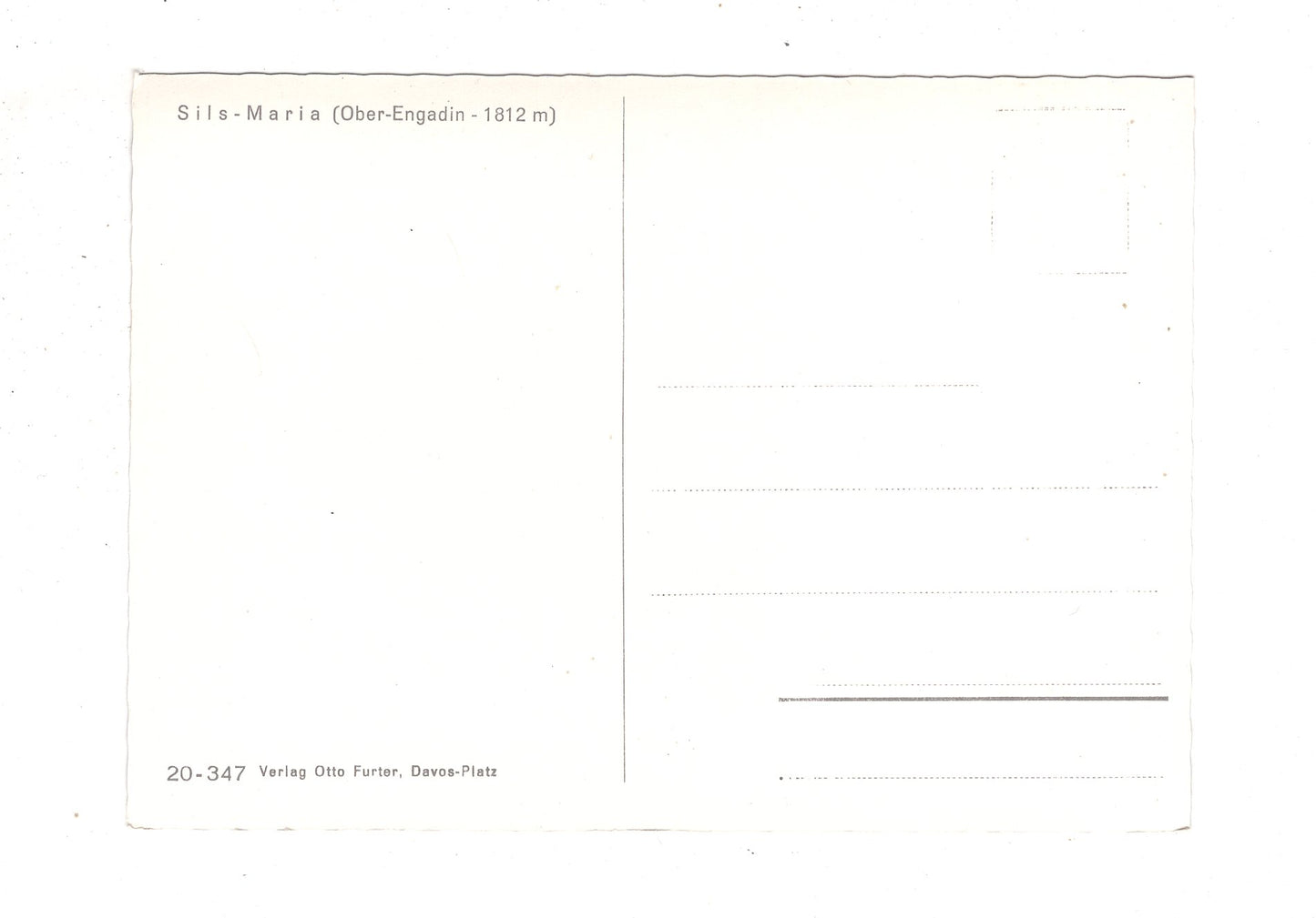 Ansichtskarte Sils-Maria / Oberengadin / Schweiz