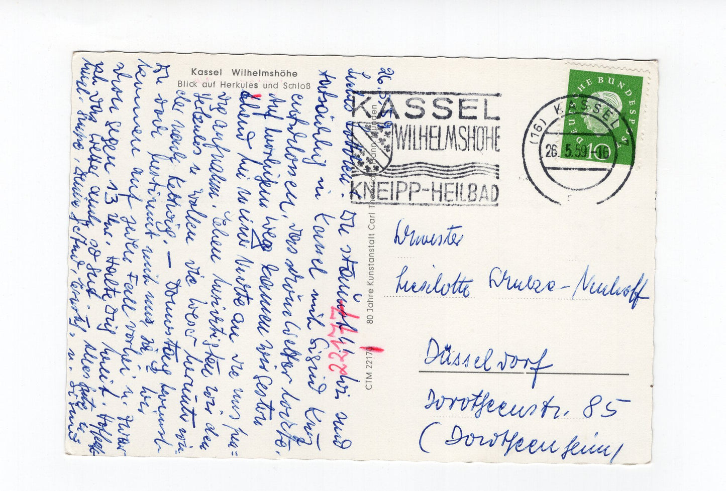 Ansichtskarte Kassel-Wilhelmshöhe / Blick auf Herkules und Schloss