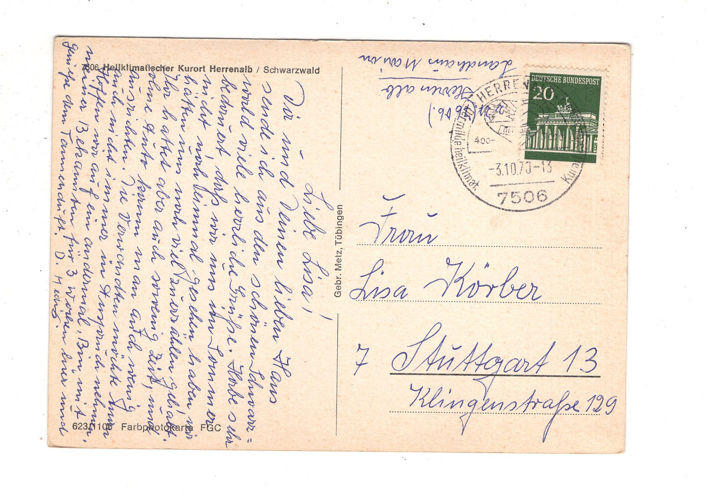 Ansichtskarte Bad Herrenalb / Schwarzwald / K1-47