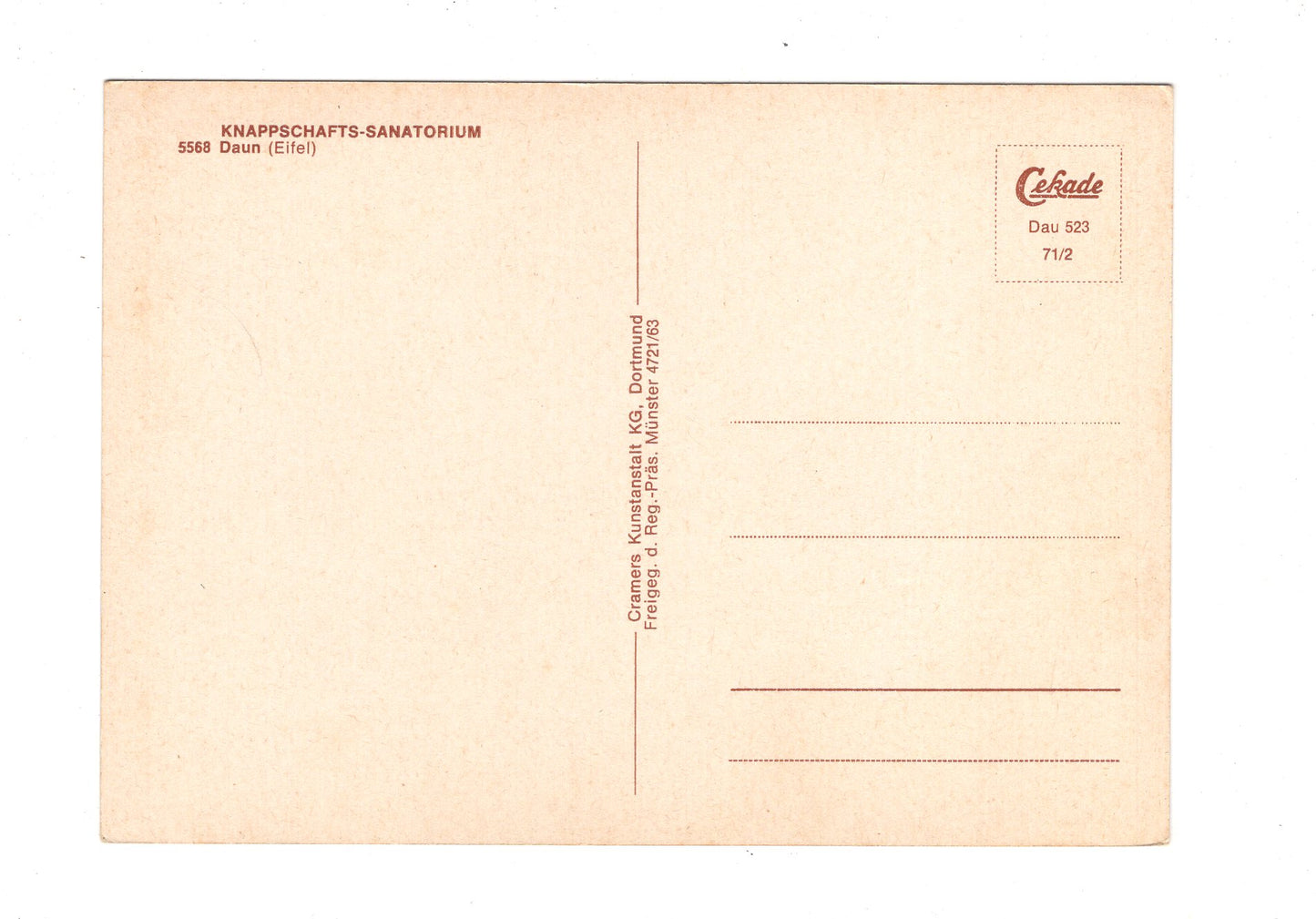 Ansichtskarte Knappschafts-Sanatorium / Daun / Eifel / H1-60