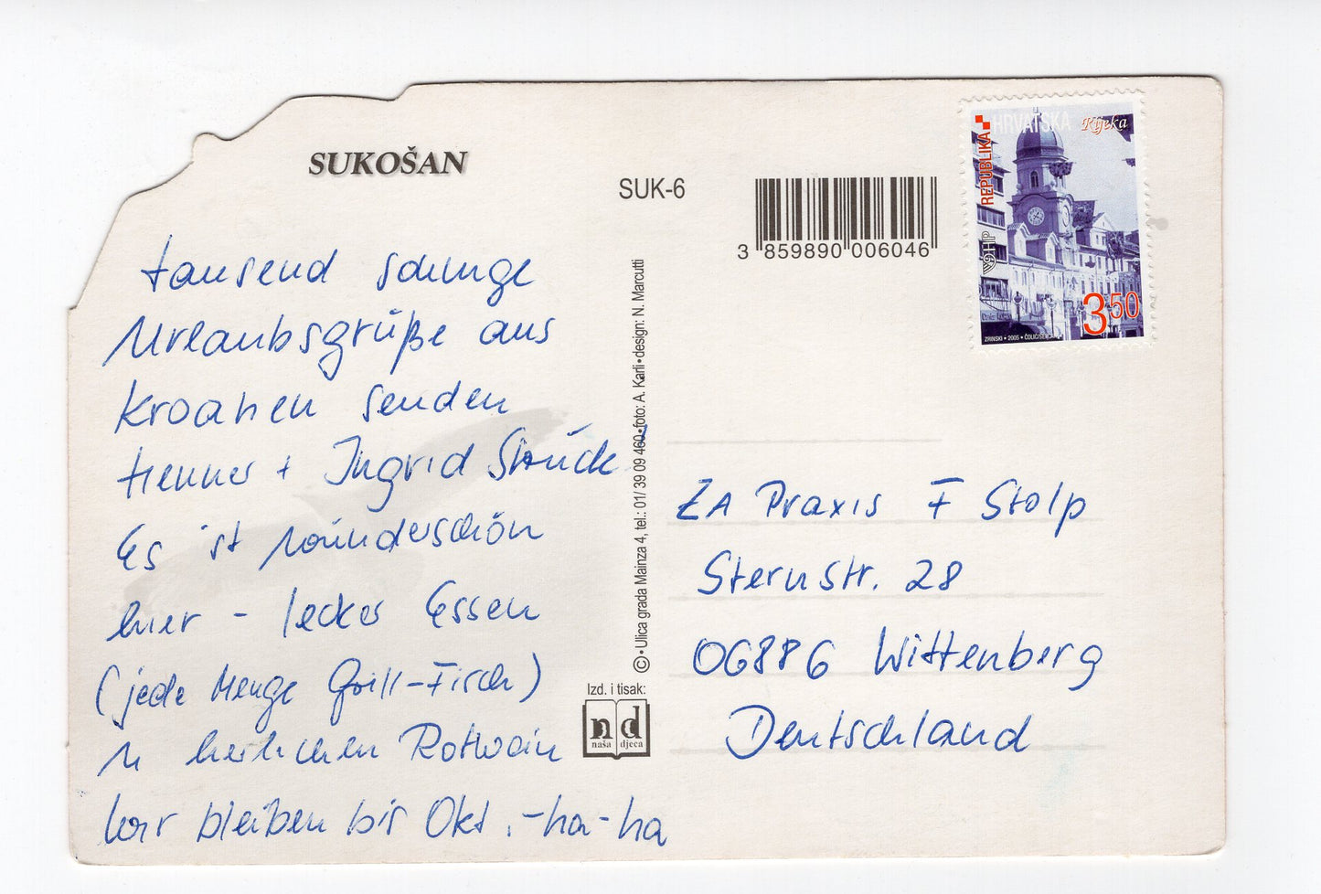 Ansichtskarte Sukosan / Kroatien