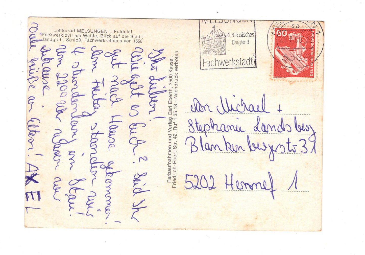 Ansichtskarte Melsungen im Fuldatal / I1-59