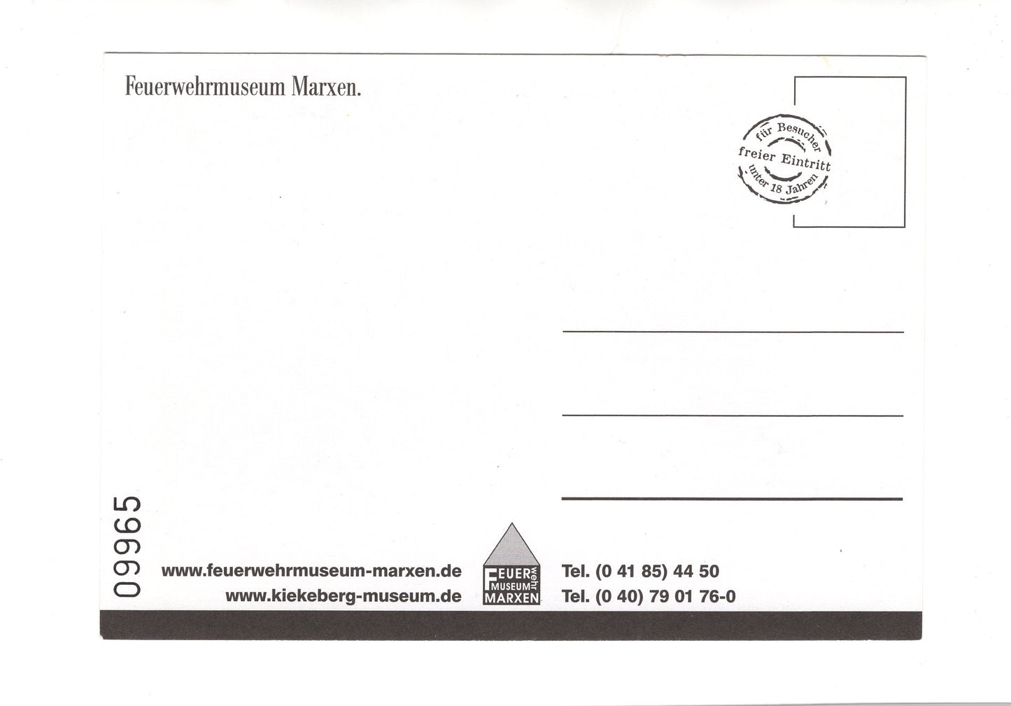 Ansichtskarte Freilichtmuseum Kiekeberg / Feuerwehrübung um 1960