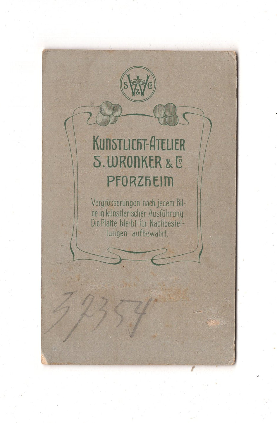 Fotografie Niedlicher kleiner Junge - Pforzheim um 1900er / CDV M1-12