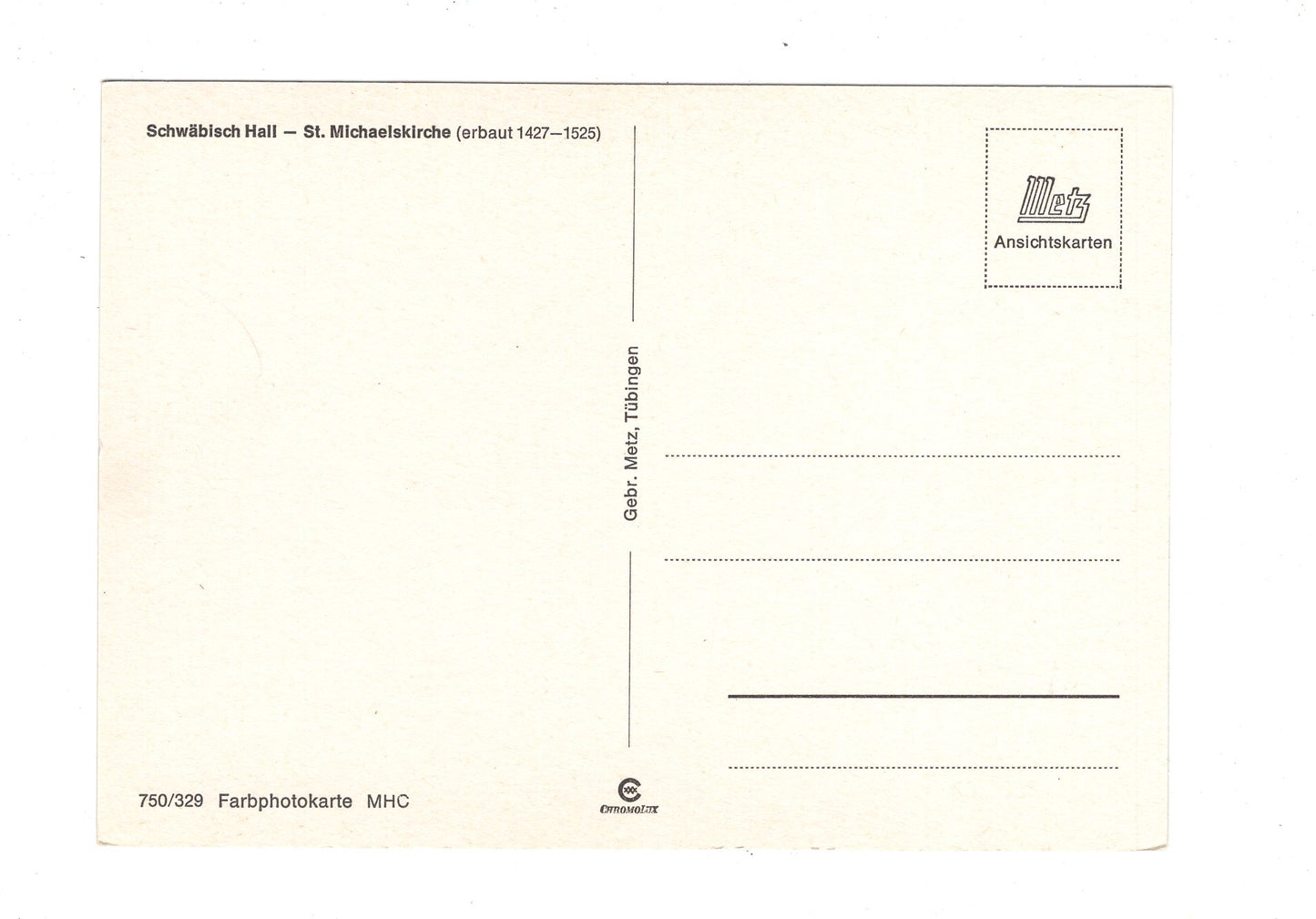 Ansichtskarte Schwäbisch Hall / St. Michaelskirche / H1-60