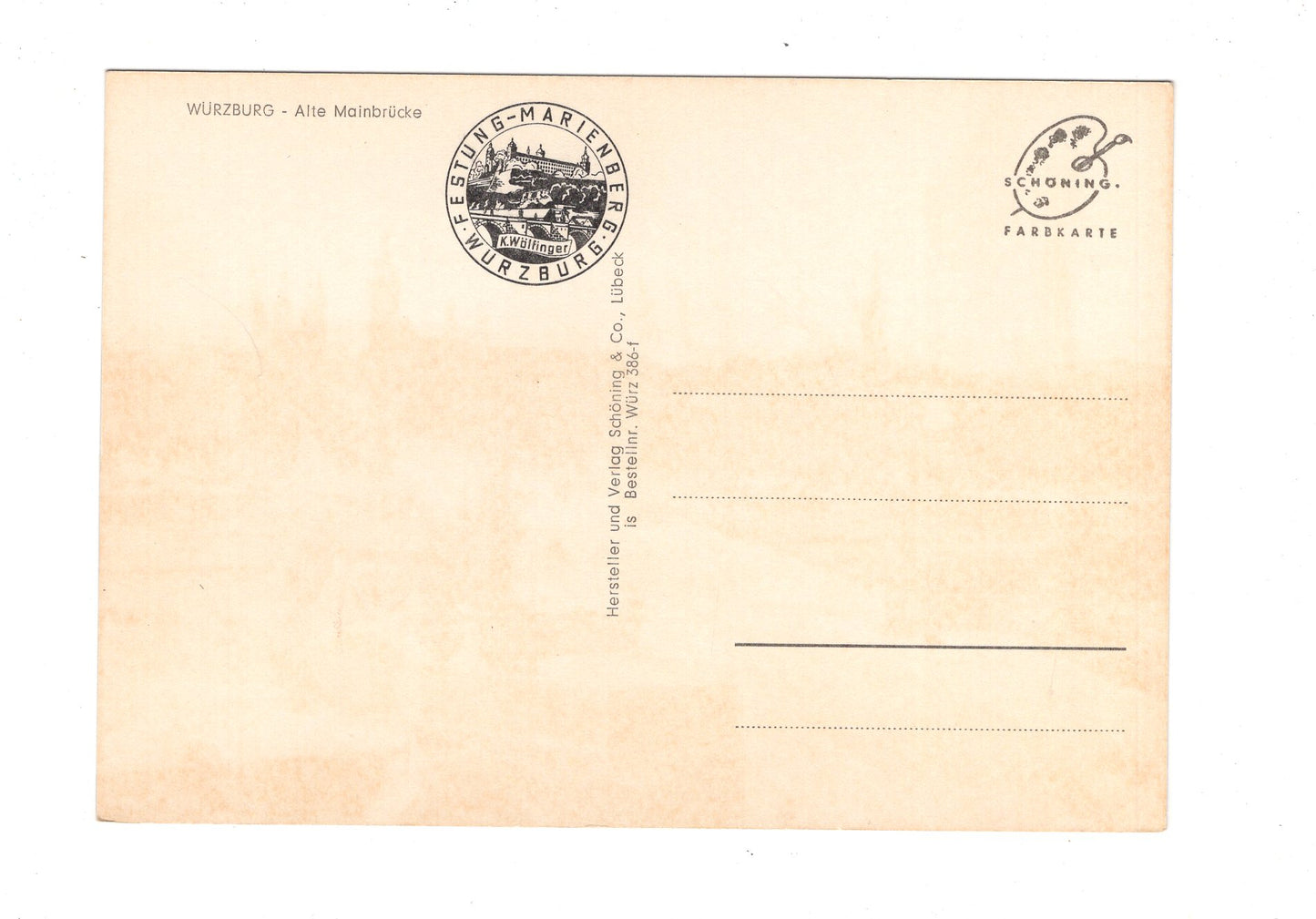 Ansichtskarte Würzburg / Alte Mainbrücke / H1-60