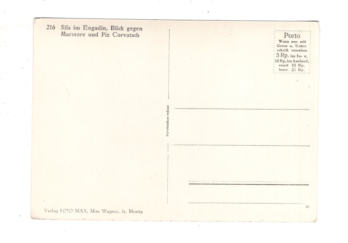 Ansichtskarte Sils im Engadin / Schweiz