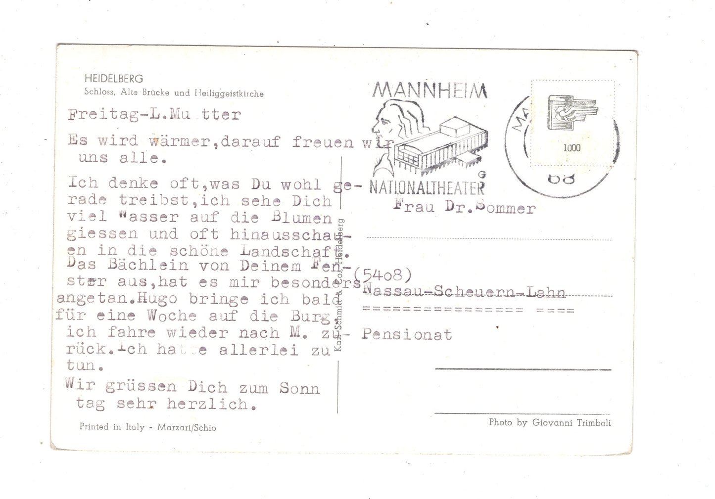 Ansichtskarte Heidelberg am Neckar / M1-52