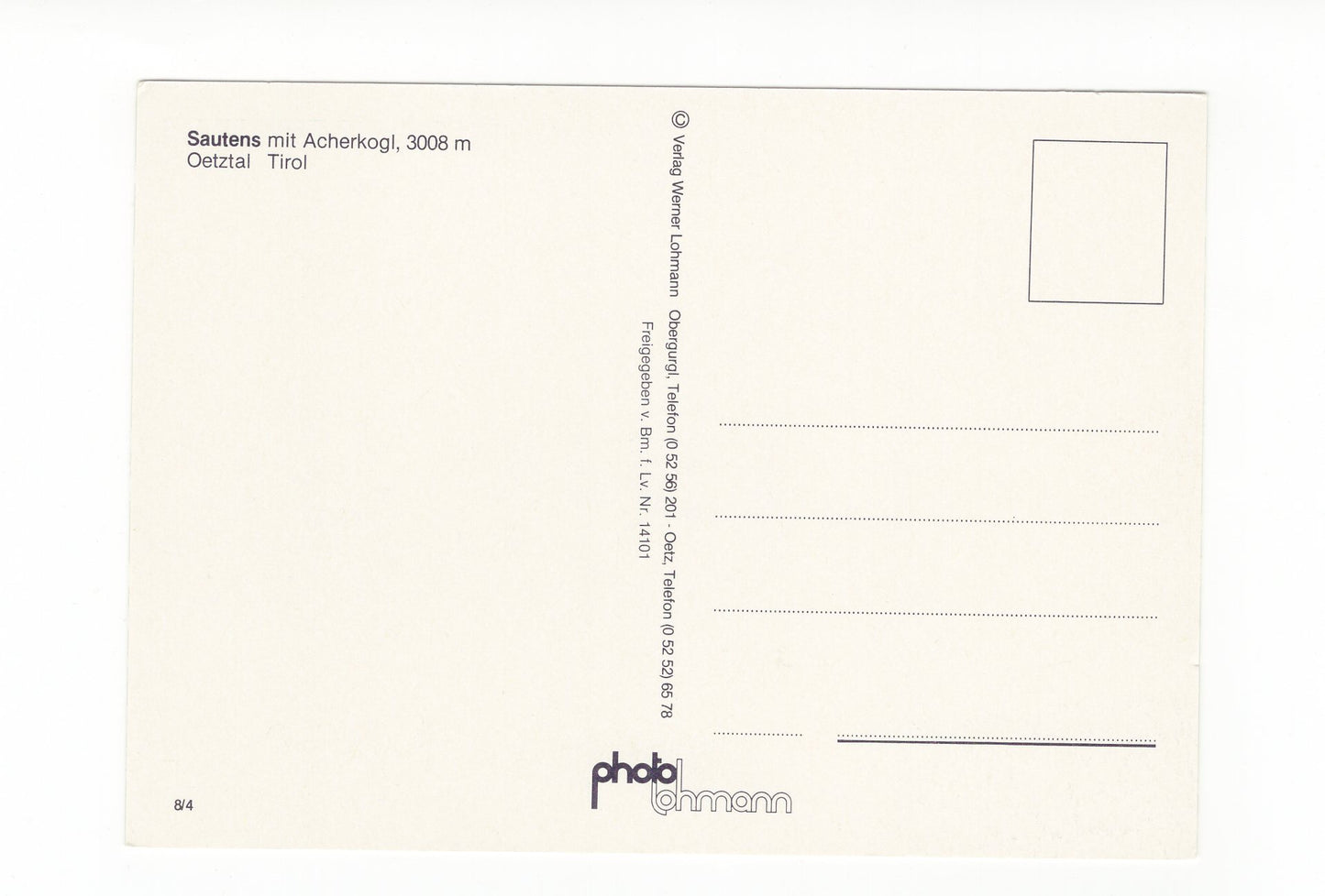 Ansichtskarte Sautens / Ötztal / Tirol / Österreich