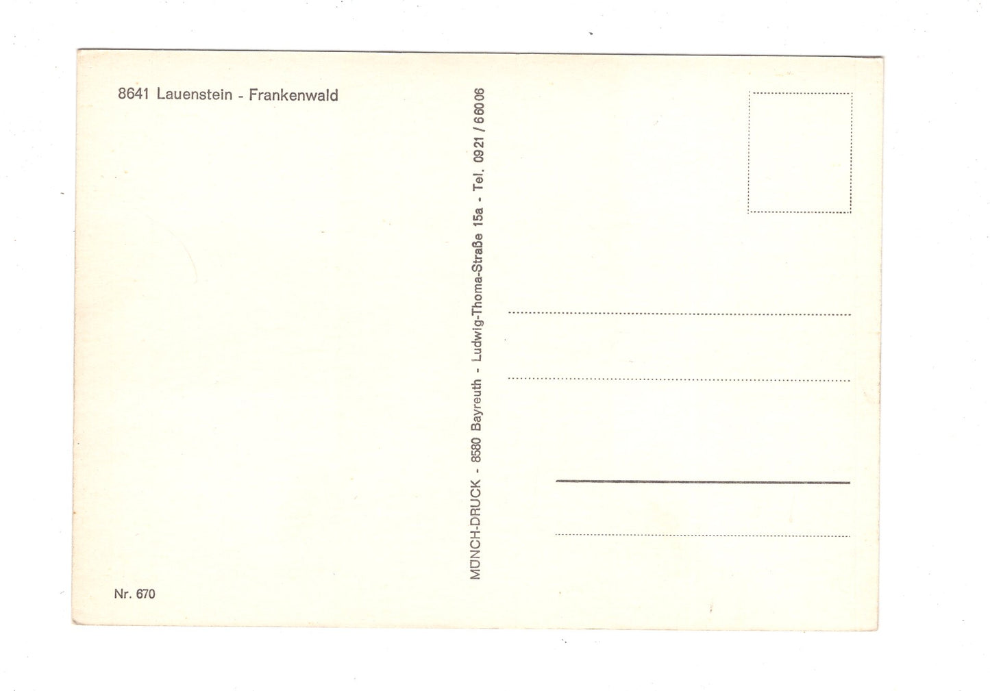 Ansichtskarte Lauenstein / Frankenwald / H1-60
