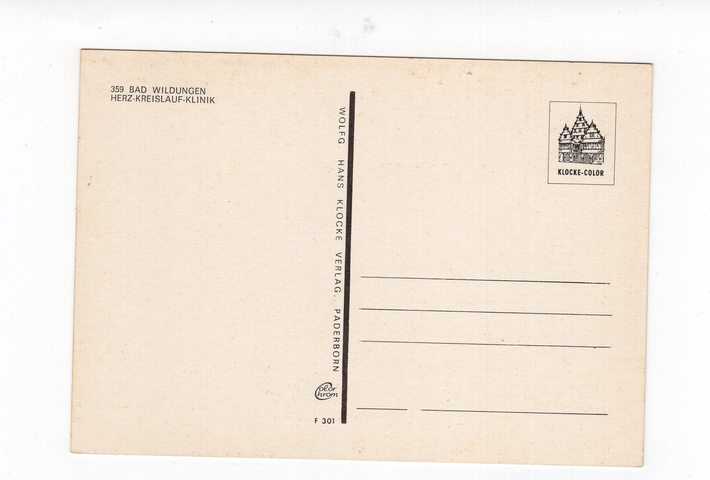 Ansichtskarte Bad Wildungen / Herz-Kreislauf-Klinik