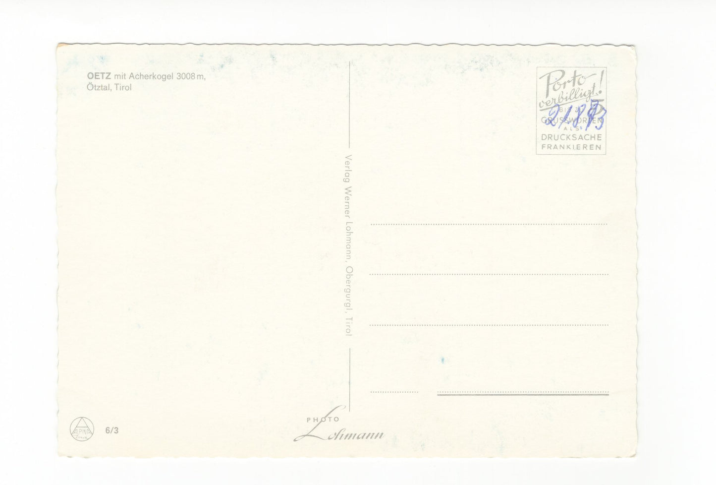 Ansichtskarte Ötz / Ötztal / Tirol / Österreich