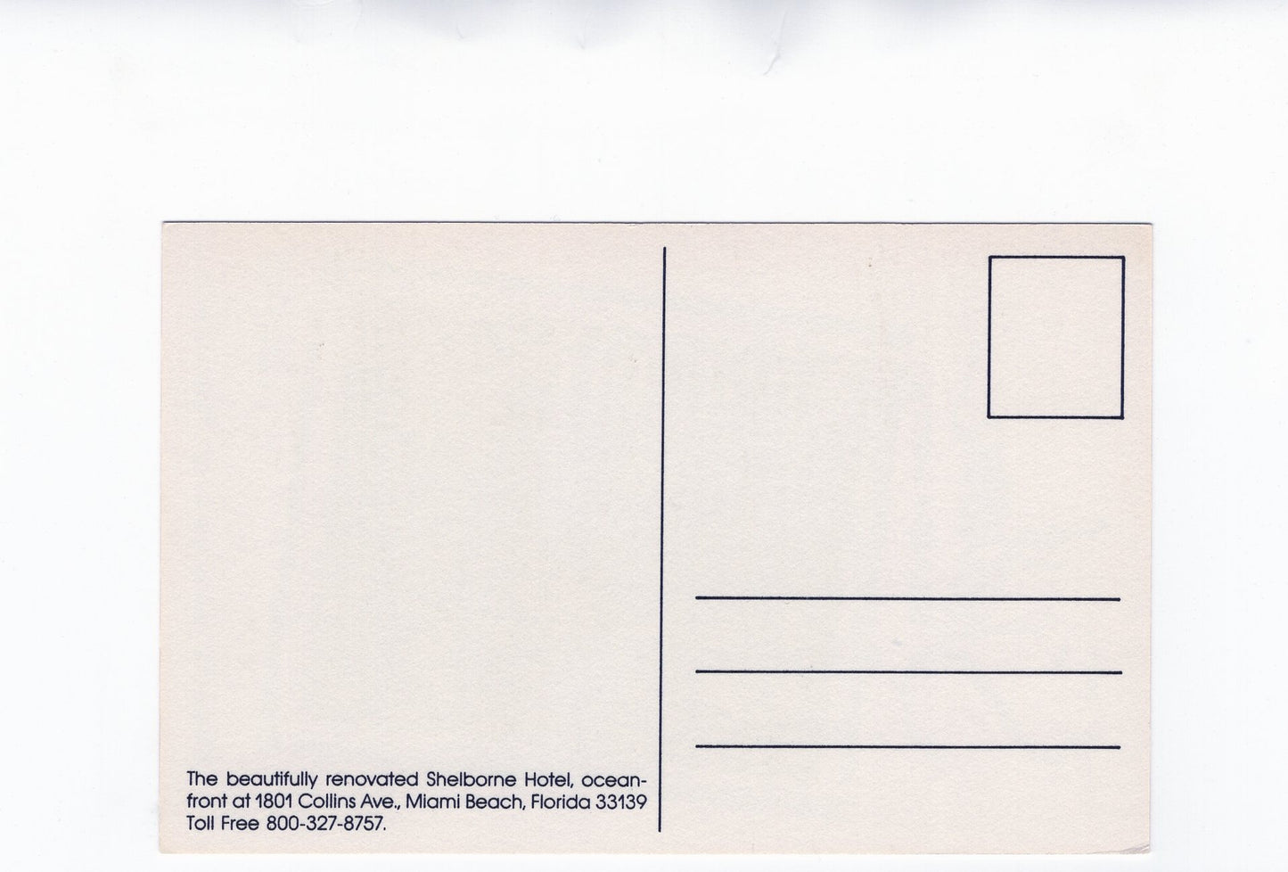 Ansichtskarte Shelborne Beach Hotel / Miami Beach / Florida / USA