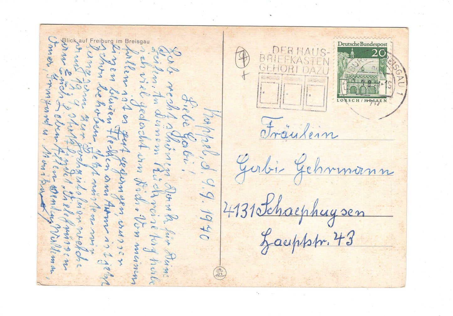 Ansichtskarte Blick auf Freiburg im Breisgau / G1-64