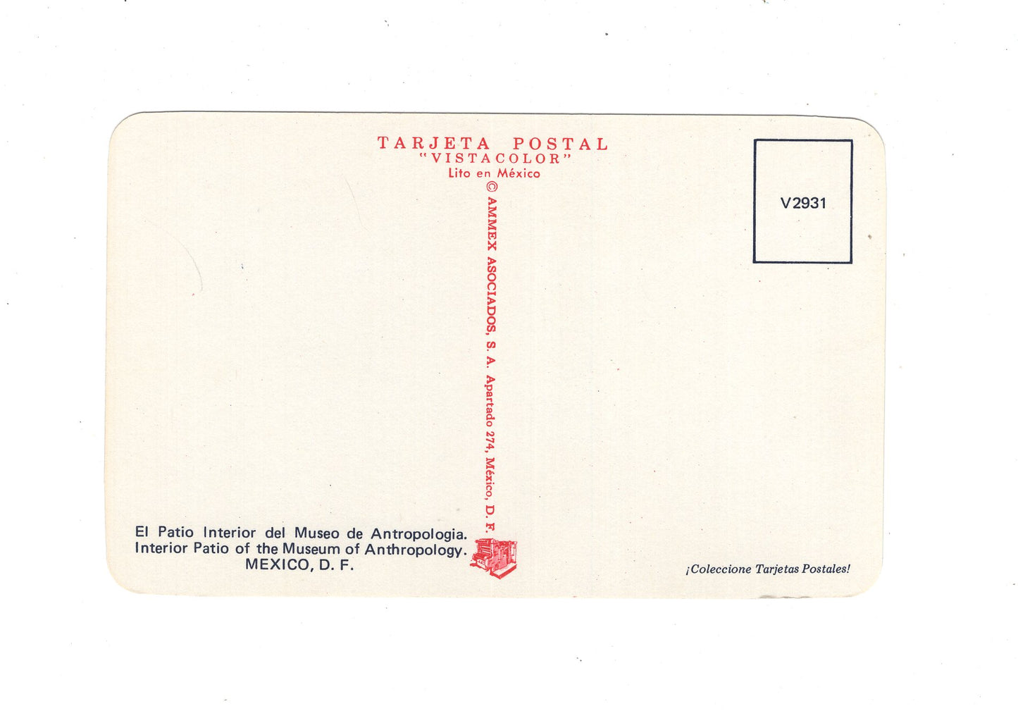 Ansichtskarte Mexico City / El Patio Interior del Museo de Antropologia / Mexiko