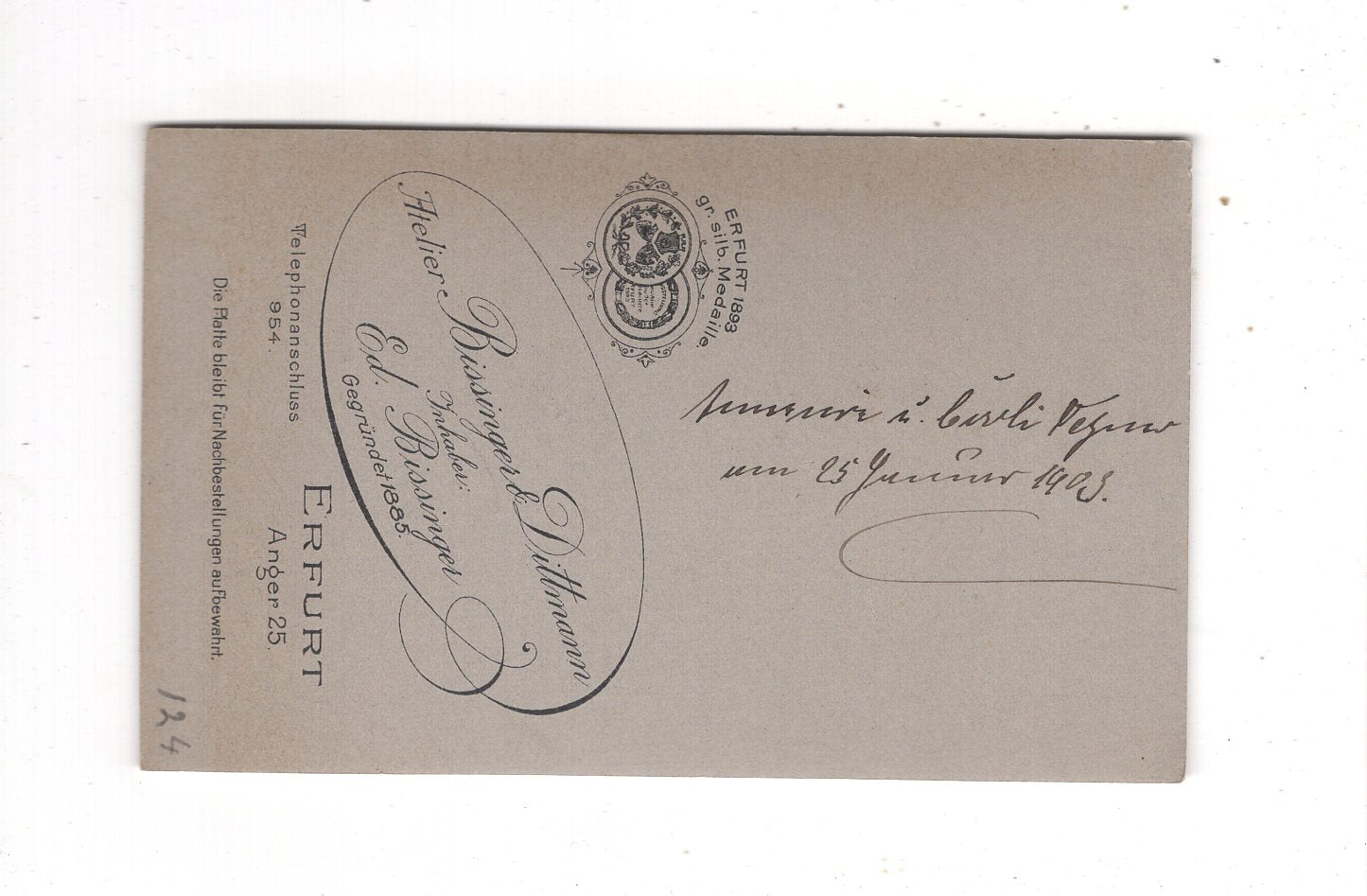 Fotografie Niedliche kleine Kinder / benannt - Erfurt 1903
