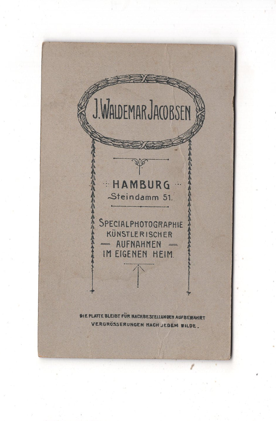 Fotografie Feine Dame - Hamburg 1900er / CDV L1-31