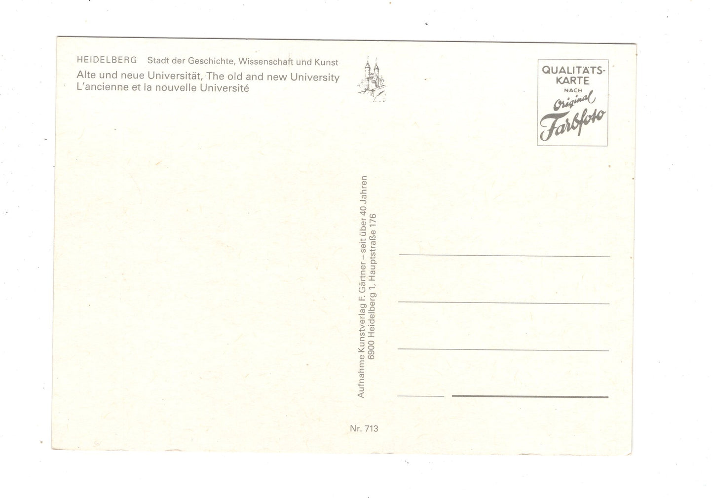 Ansichtskarte Heidelberg / Alte und neue Universität / M1-52