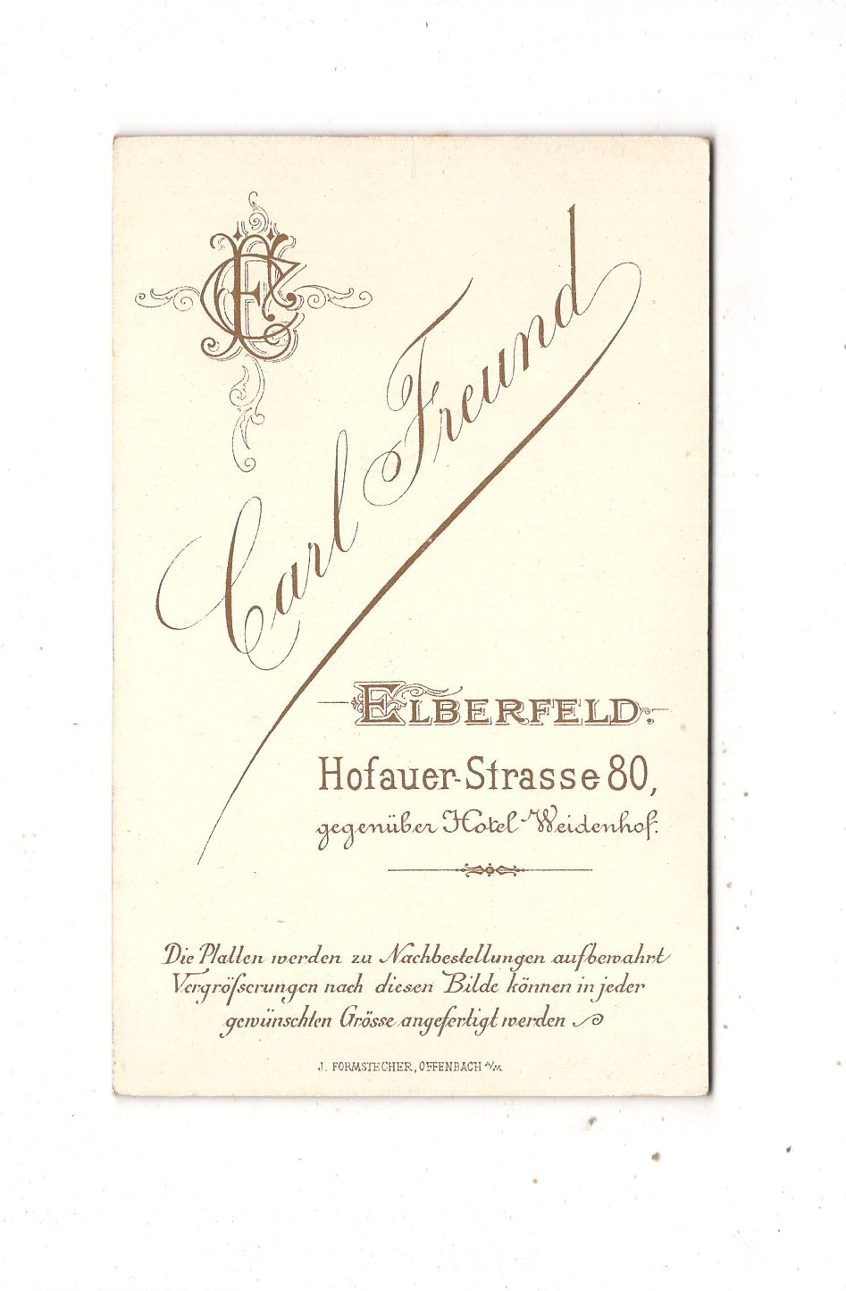 Fotografie Damenportrait - Elberfeld 1880er