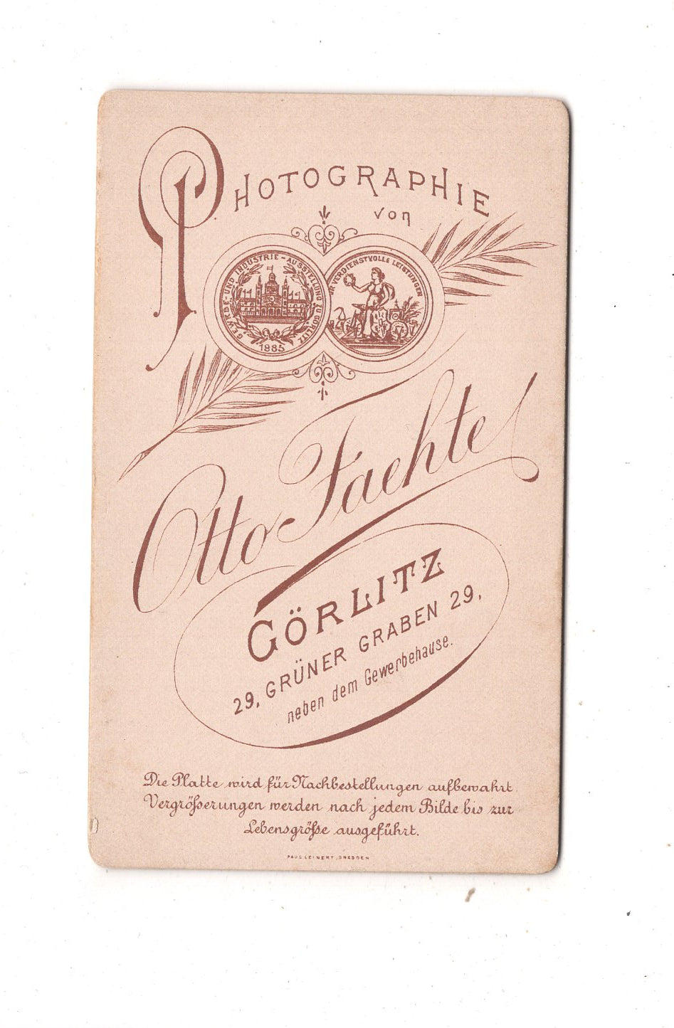 Fotografie Niedliches kleines Kind - Görlitz 1890er / CDV M1-33