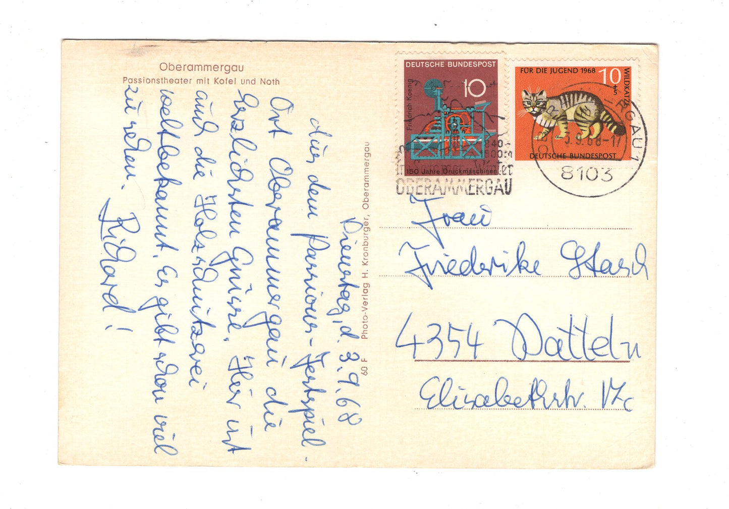 Ansichtskarte Oberammergau / Passionstheater / H1-61