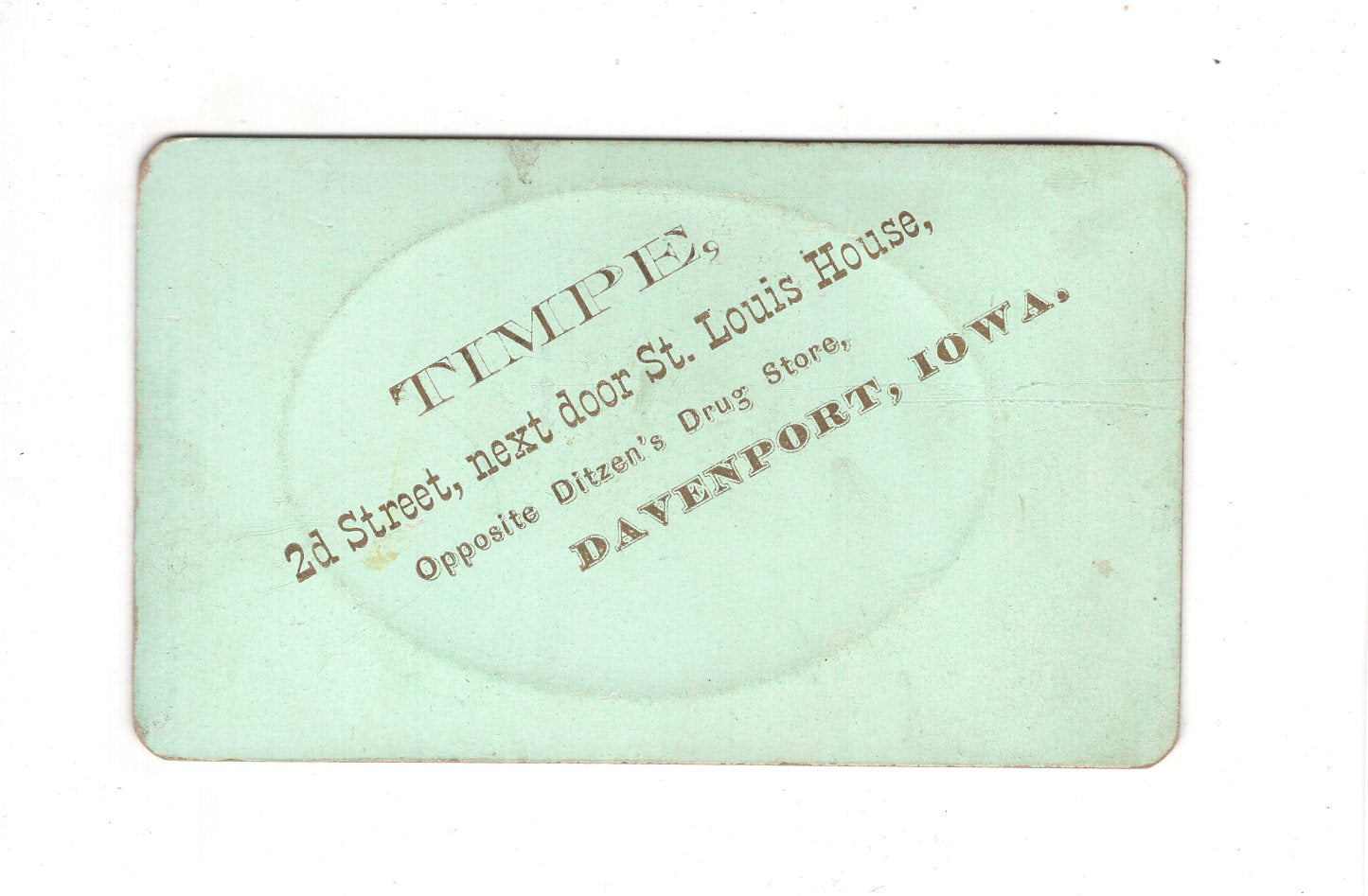 Fotografie Damenportrait - Davenport / Iowa / USA um 1880 / CDV C1-10