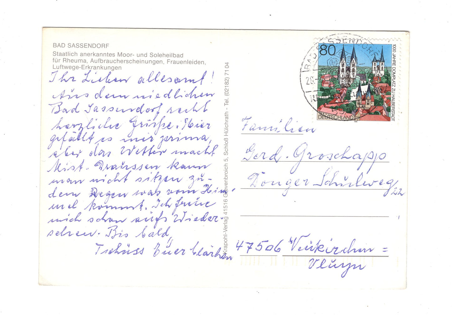 Ansichtskarte Bad Sassendorf / Figurenbrunnen +++