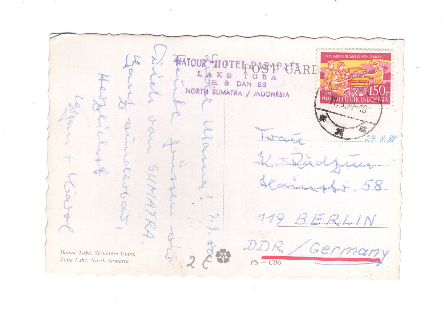 Ansichtskarte Toba Lake / North Sumatra / Indonesien