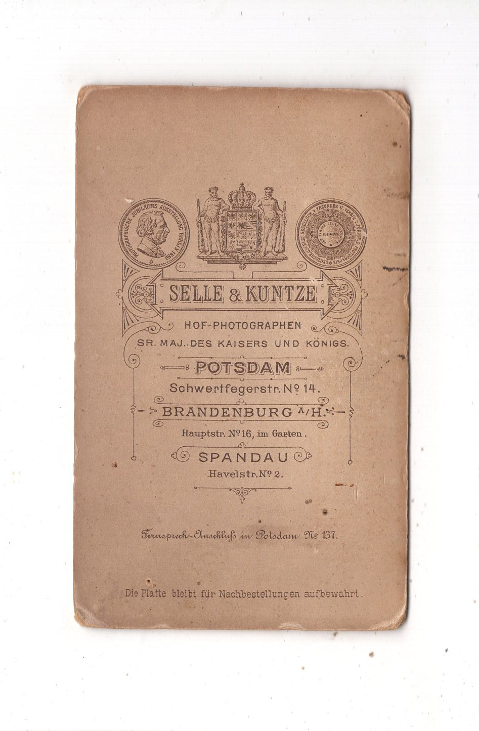 Fotografie Niedliche kleine Kinder - Potsdam / Brandenburg / Spandau 1880er