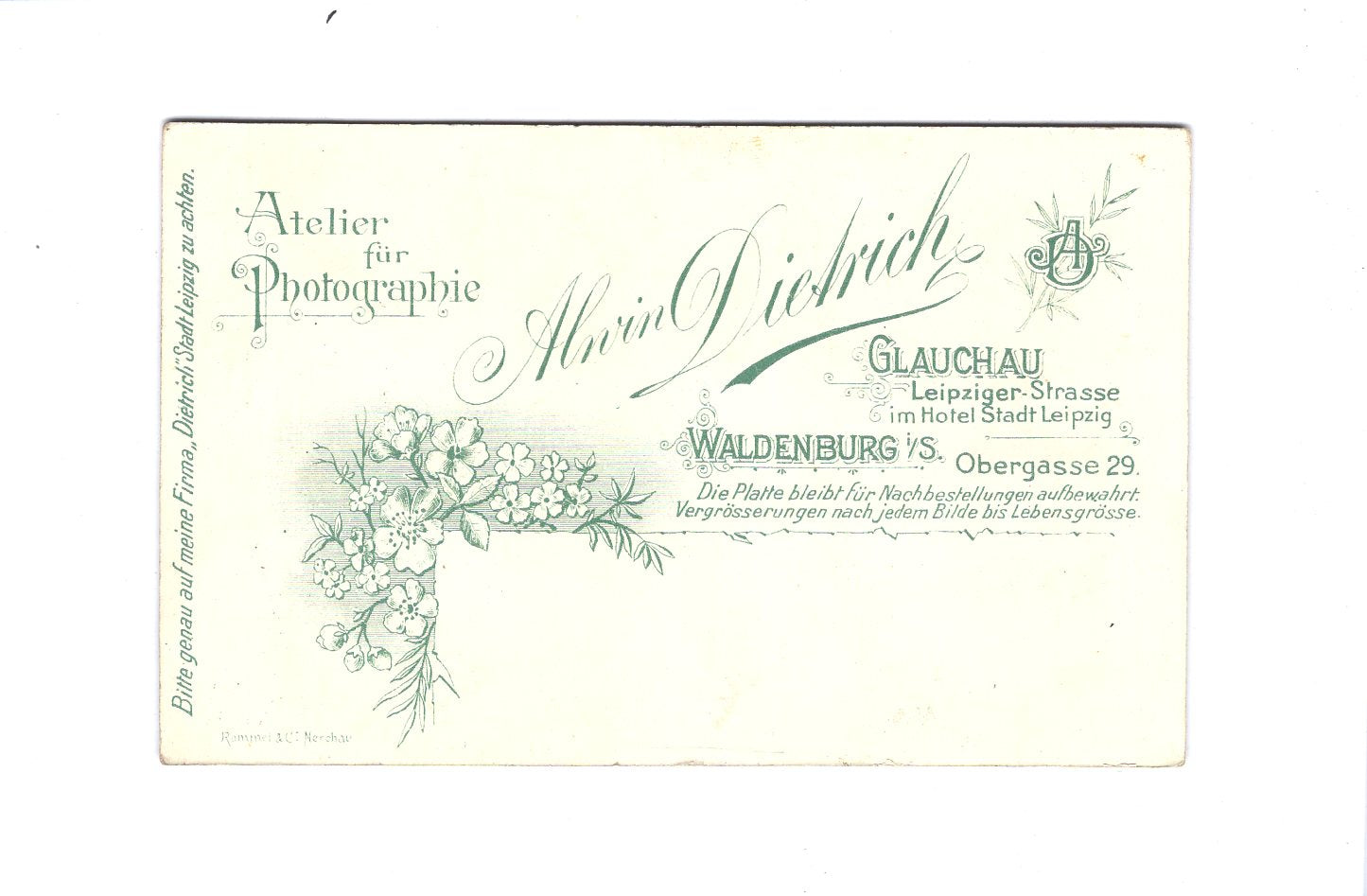 Fotografie Niedliches kleines Kind - Glauchau / Waldenburg 1890er