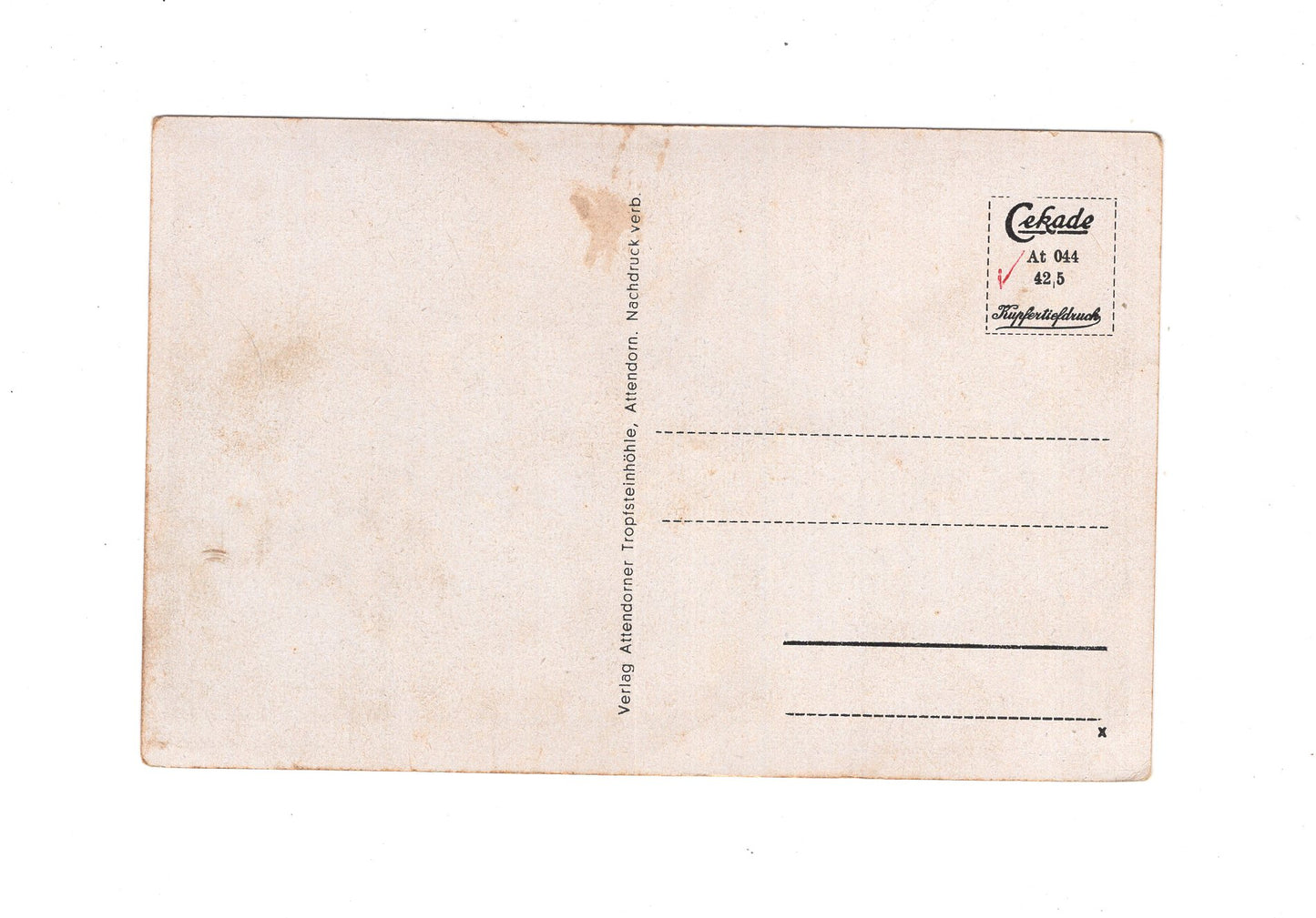 Ansichtskarte Attendorner Tropfsteinhöhle