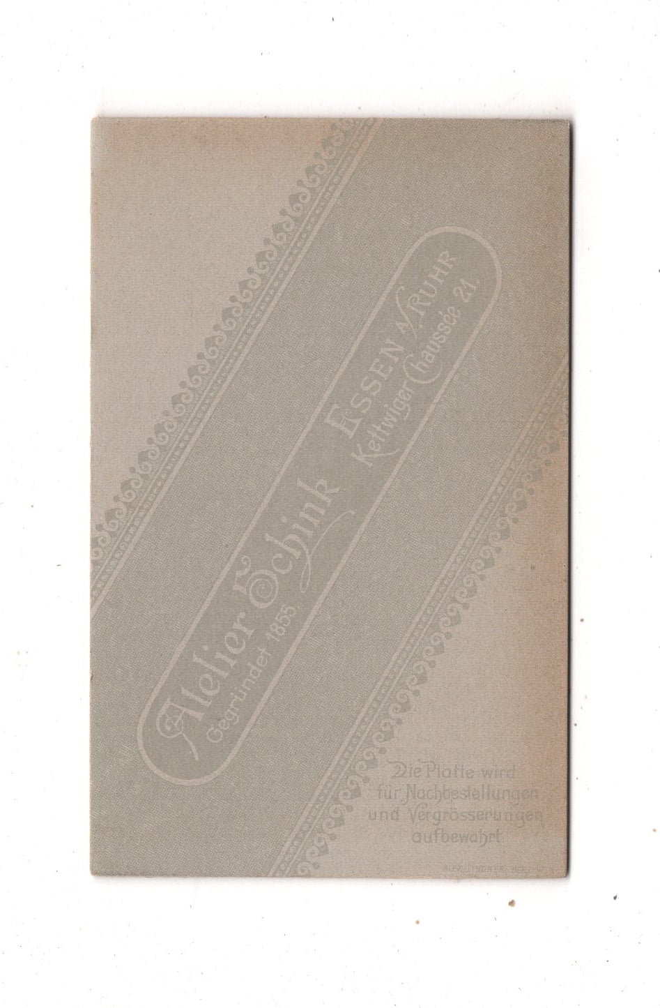 Fotografie Damenportrait - Essen an der Ruhr um 1900