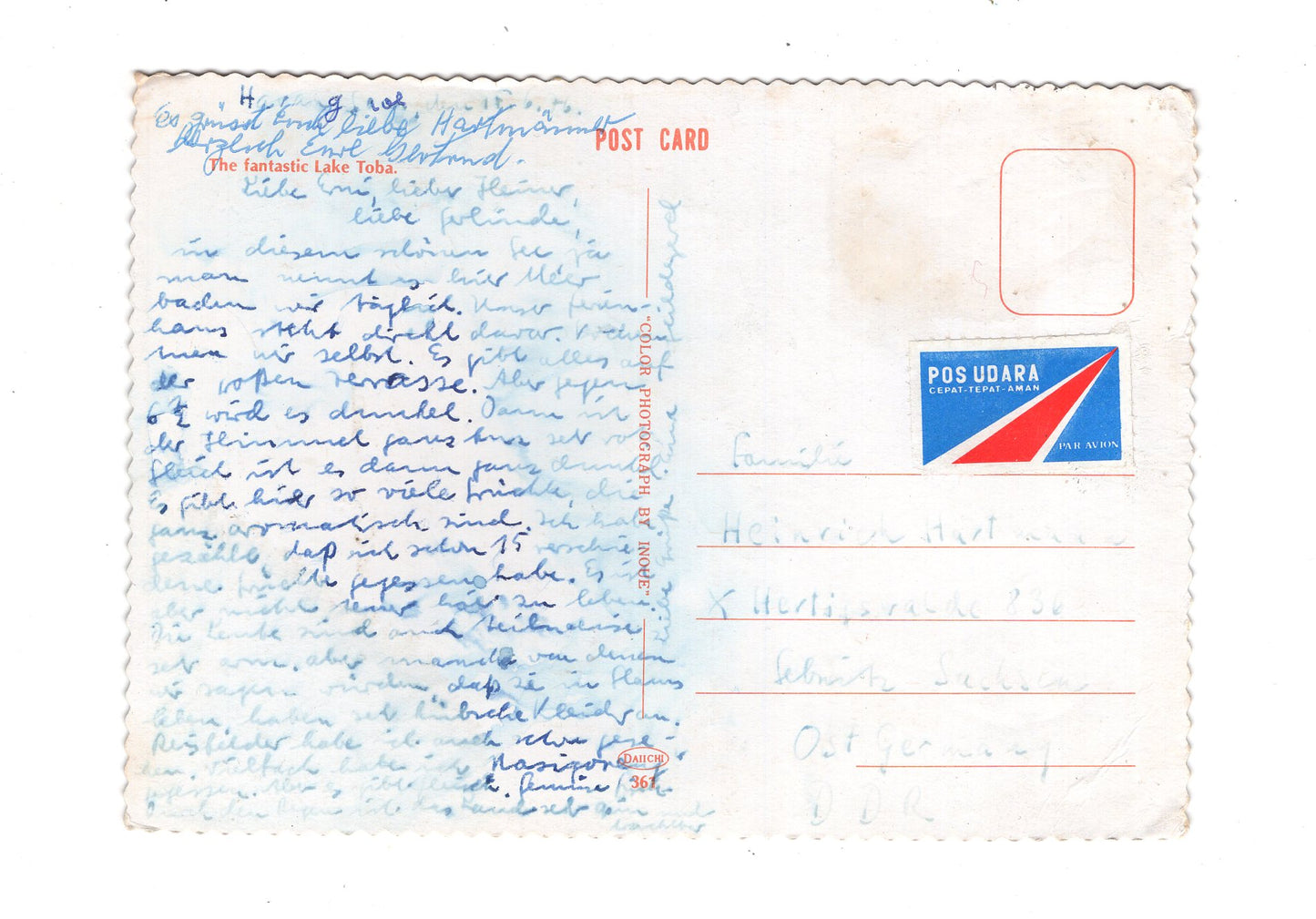 Ansichtskarte Toba Lake / North Sumatra / Indonesien