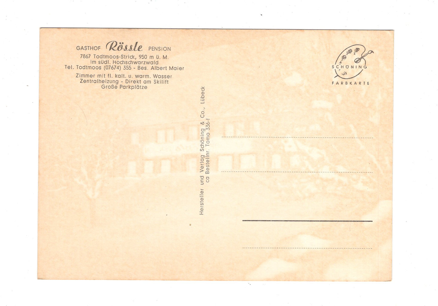 Ansichtskarte Gasthof Pension Rössle / Todtmoos-Strick / H1-61