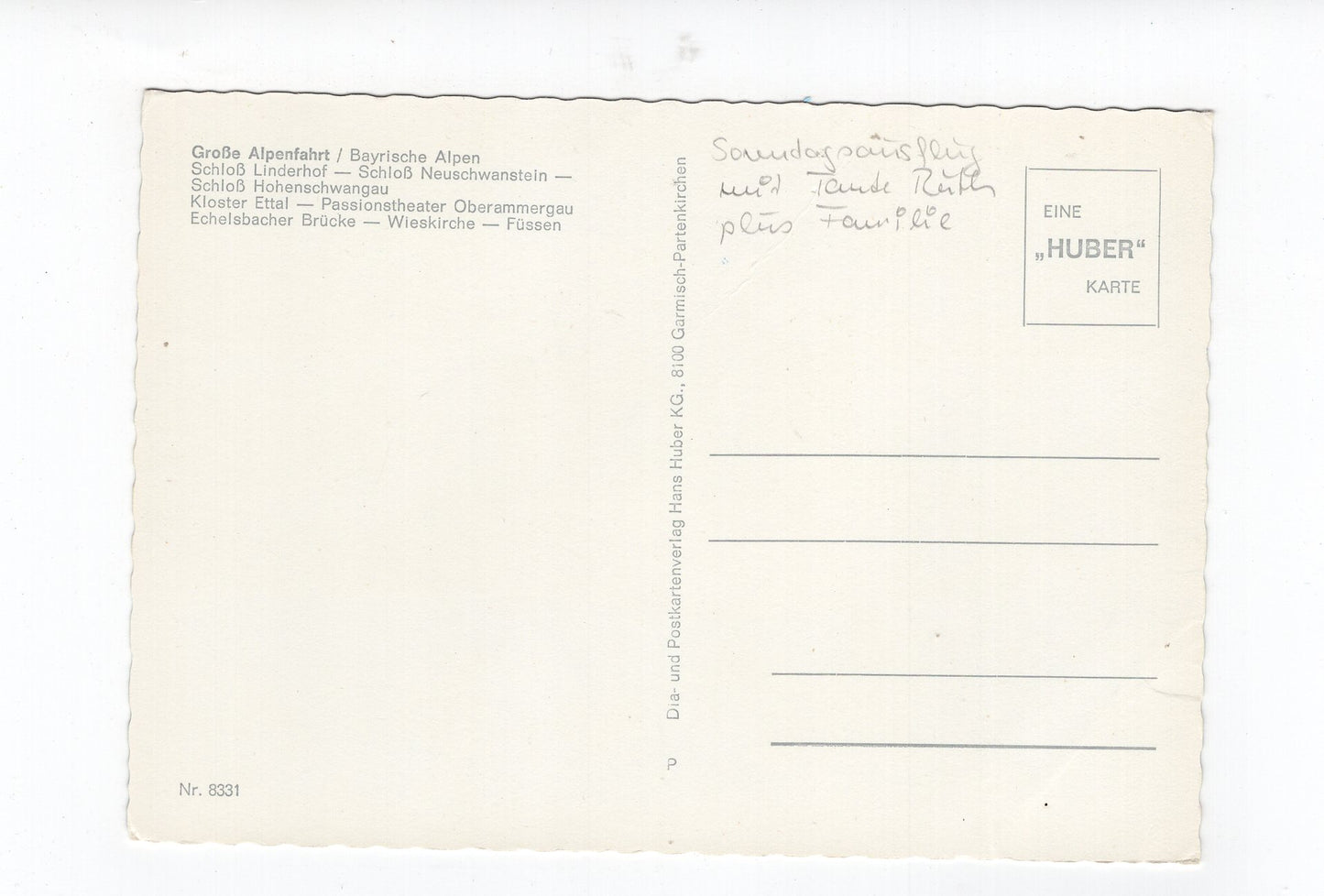 Ansichtskarte Große Alpenfahrt / Bayerische Alpen