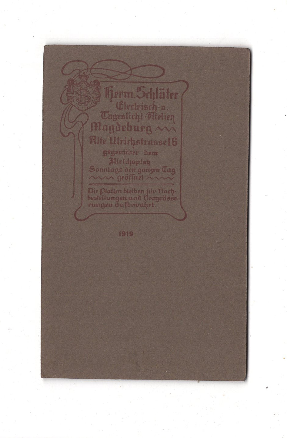 Fotografie Niedliches kleines Kind - Magdeburg 1919 / CDV M1-33