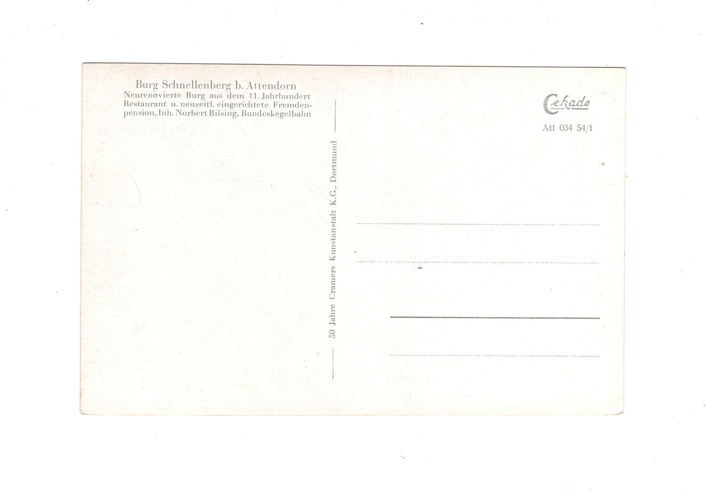 Ansichtskarte Attendorn im Sauerland / Burg Schnellenberg