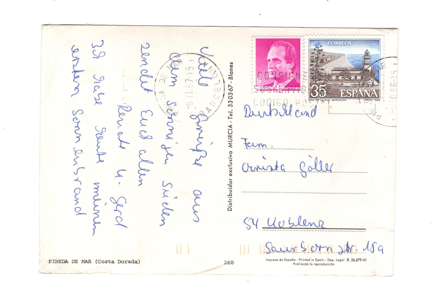 Ansichtskarte Pineda de Mar / Costa Dorada / Spanien