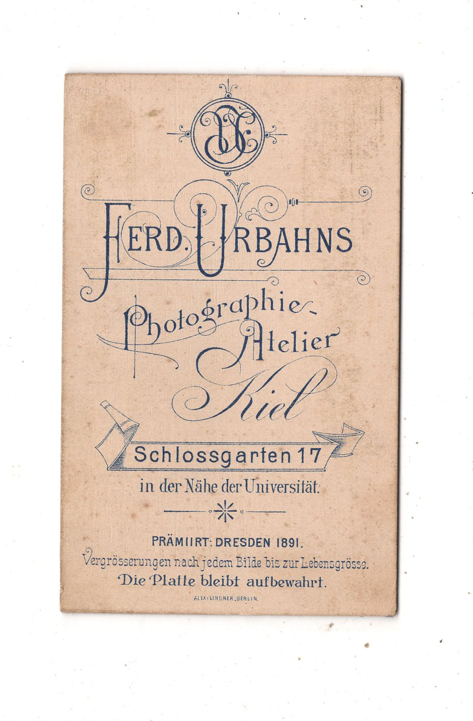 Fotografie Feines Paar - Kiel 1890er