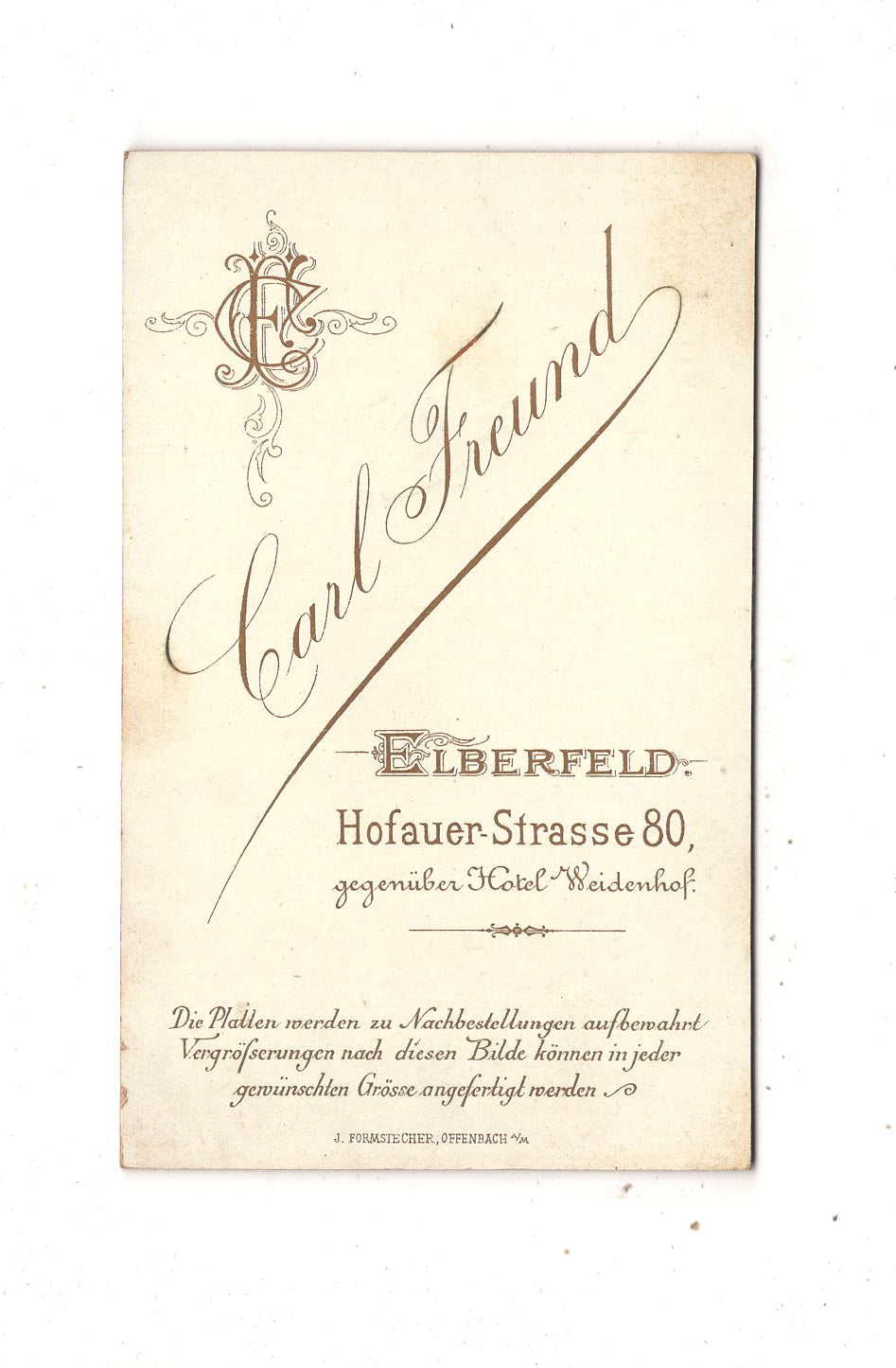 Fotografie Damenportrait - Elberfeld 1880er