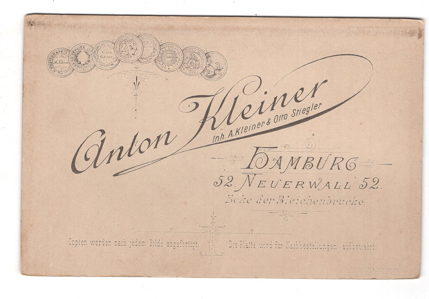 Fotografie Niedliches kleines Kind - Hamburg 1890er / CAB U-32