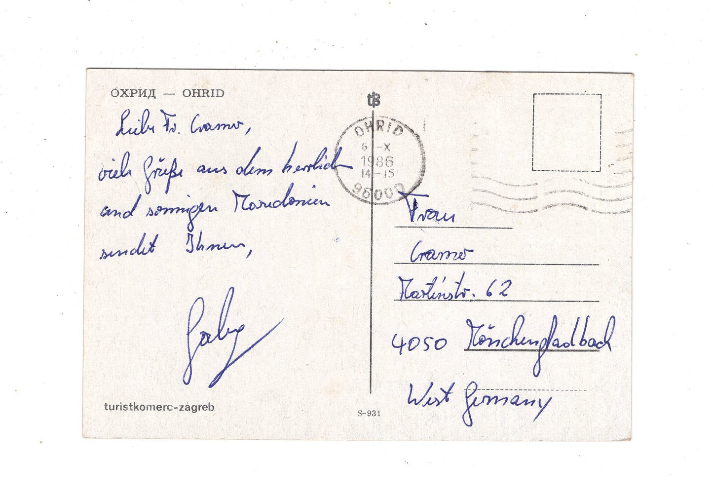 Ansichtskarte Ohrid / Nordmazedonien / N1-54