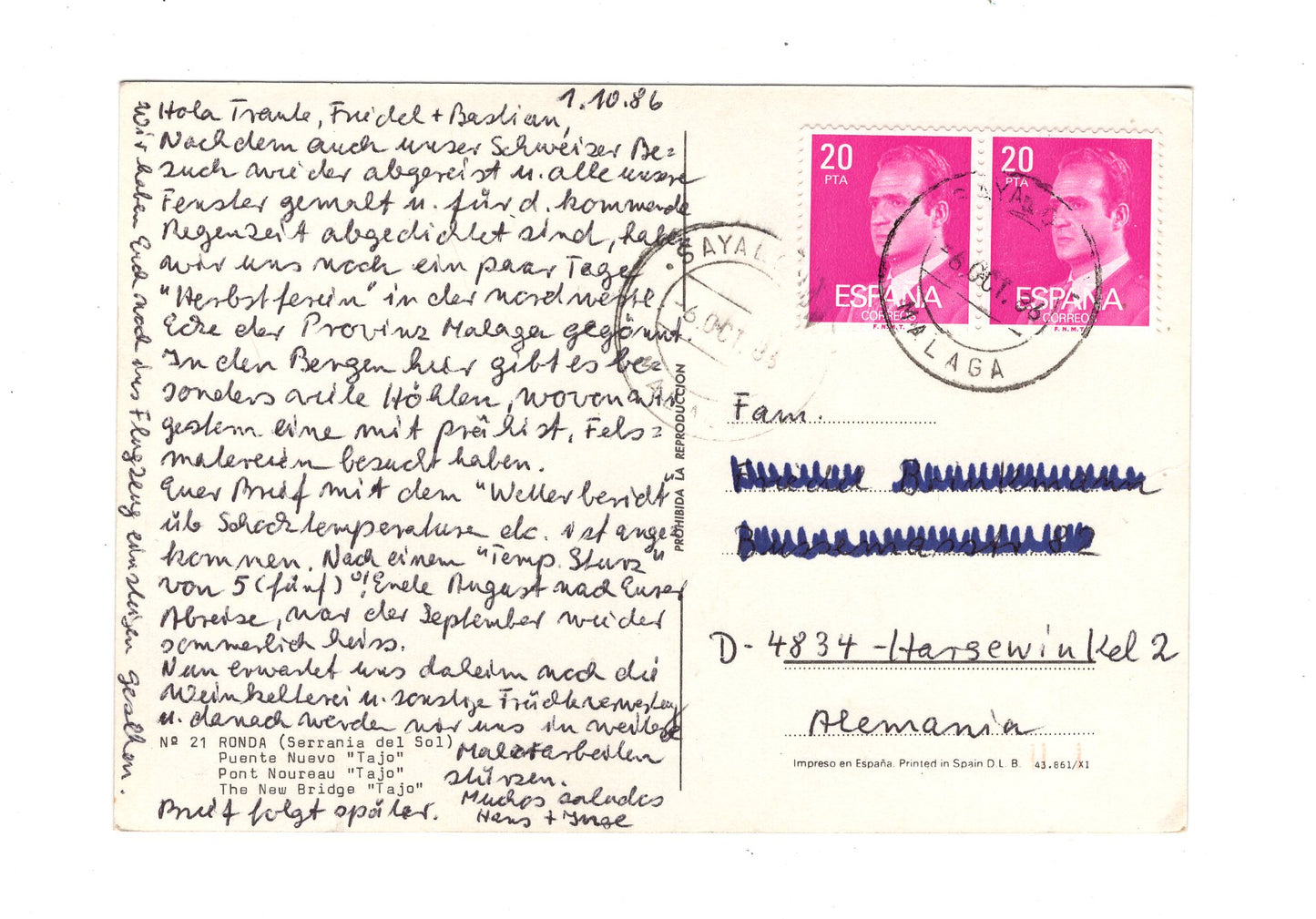 Ansichtskarte Ronda / Puente Nuevo Tajo / Spanien