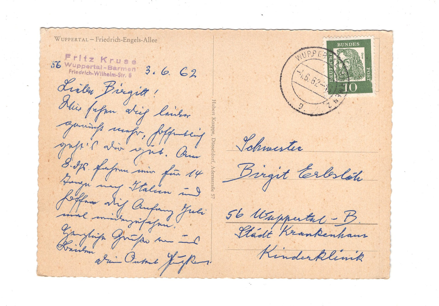 Ansichtskarte Wuppertal / Friedrich-Engels-Allee / H1-61