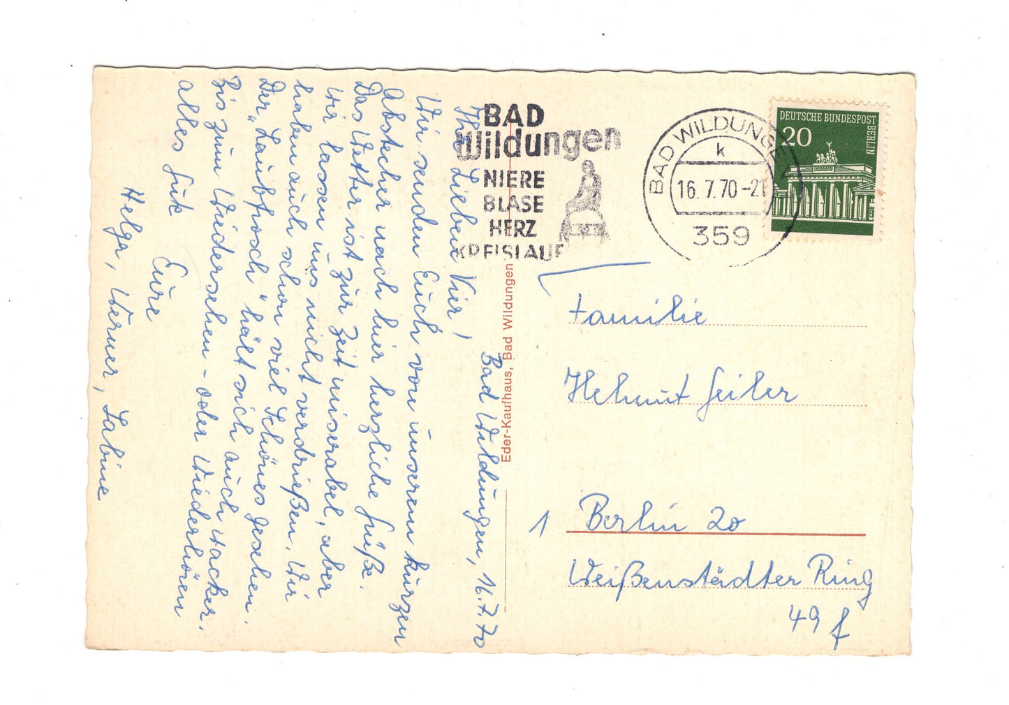 Ansichtskarte Bad Wildungen / Badehotel / Wandelhalle +++
