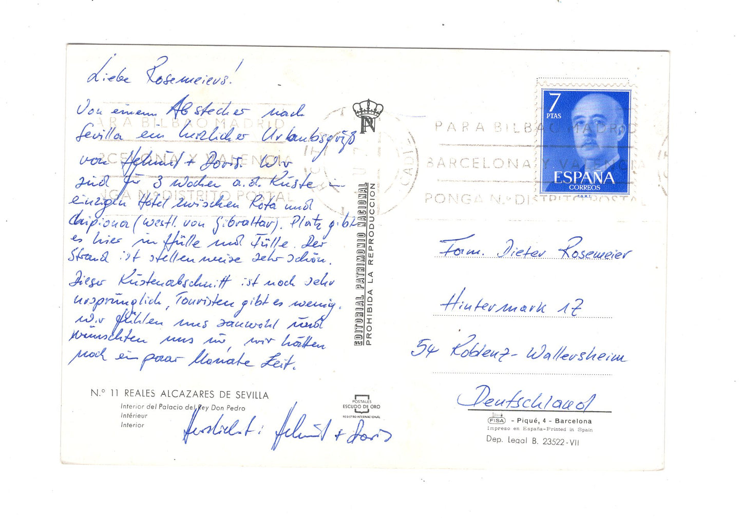 Ansichtskarte Reales Alcazares de Sevilla / Spanien