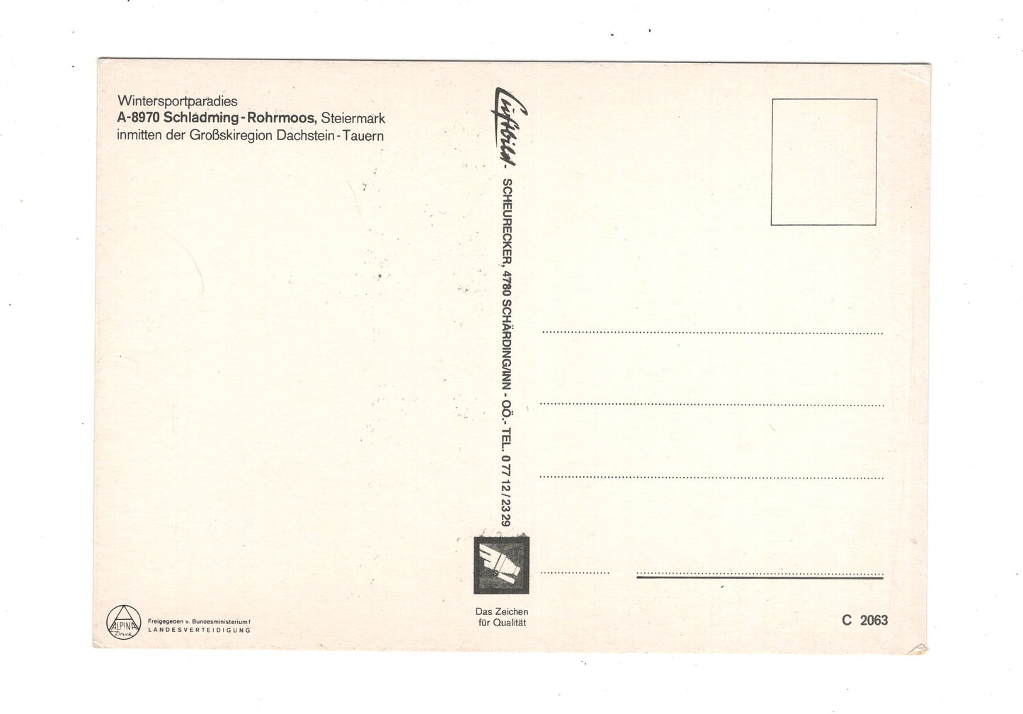 Ansichtskarte Schladming-Rohrmoos / Steiermark / Österreich