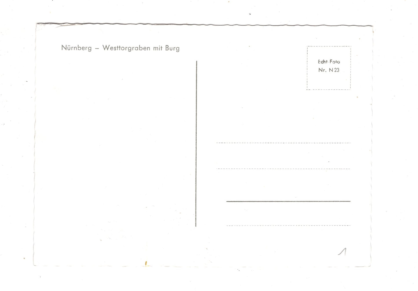 Ansichtskarte Nürnberg / Westtorgraben mit Burg / M1-53