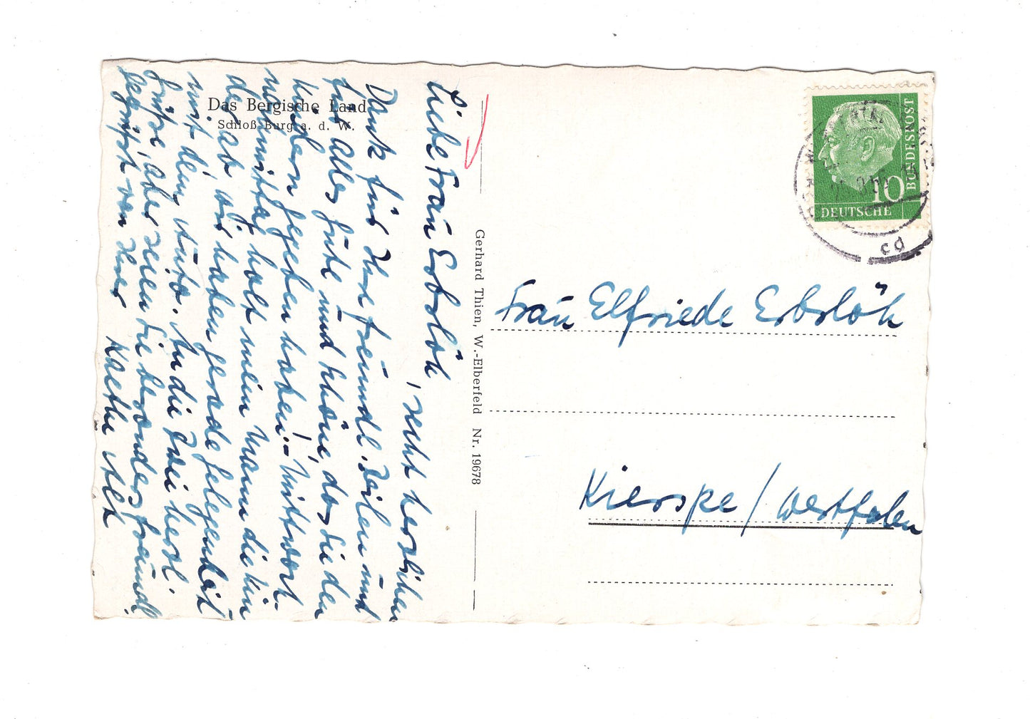 Ansichtskarte Das Bergische Land / Schloss Burg an der Wupper / H1-61