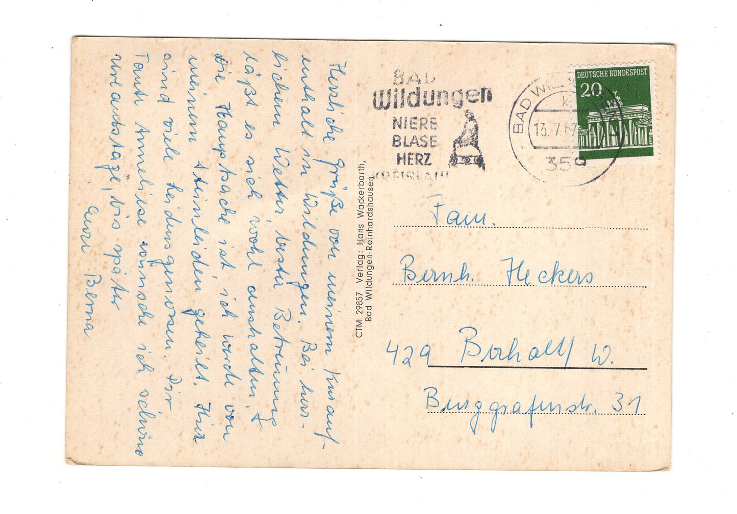 Ansichtskarte Bad Wildungen-Reinhardshausen / Kurparksanatorium +++